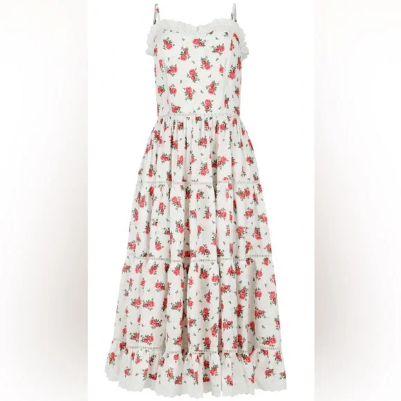 JessaKae The Madeline Romantic Floral Maxi Tiered Vintage Charm Sundress Size XL - Picture 5 of 15